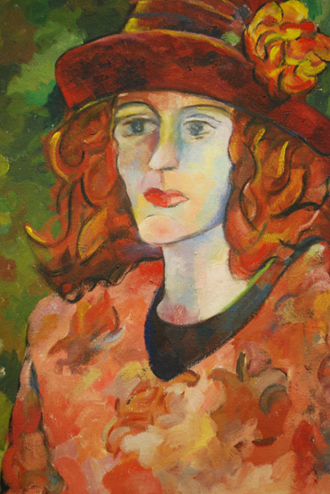 Woman in Red Hat